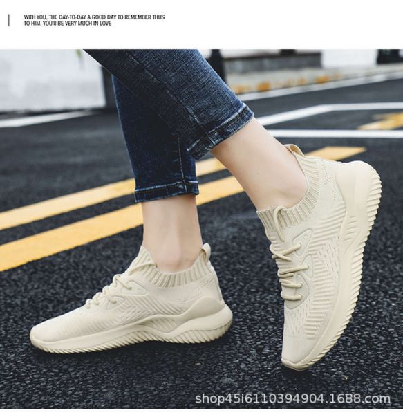 

casual shoes 2021 new women's shoes summer sports flying mesh casual 3ts0, Black