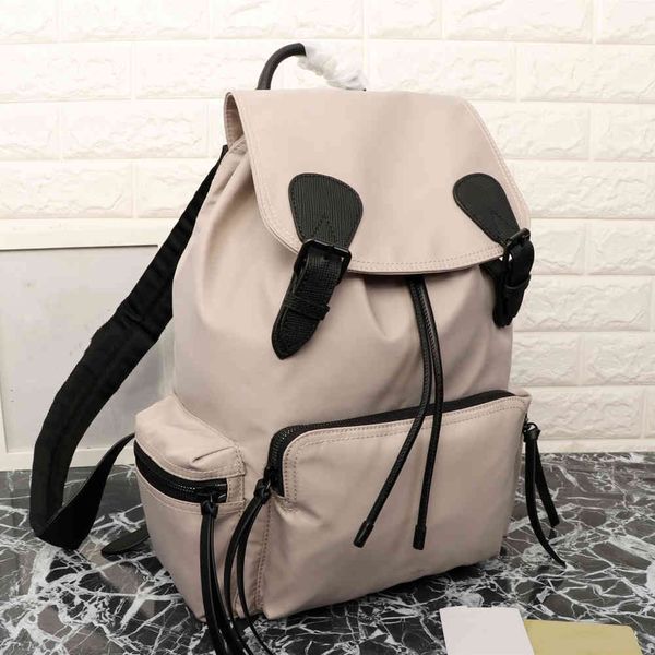 

design handbag men's light brown nylon large capacity travel luggage backpack