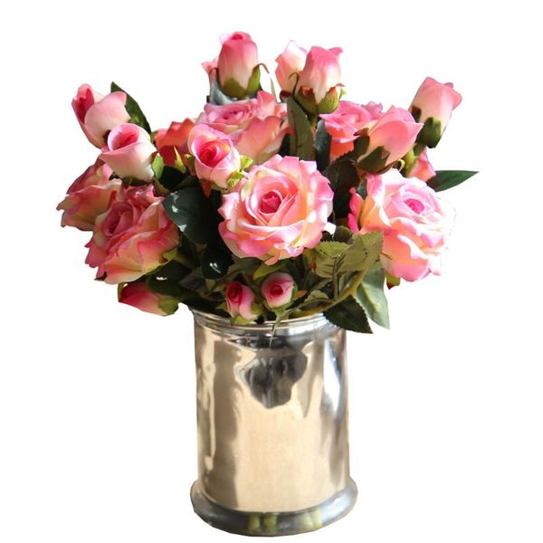 

decorative flowers & wreaths 1 pcs rose peony branch silk artificial for xmas table decor wedding fall decorations fake flores artificiales