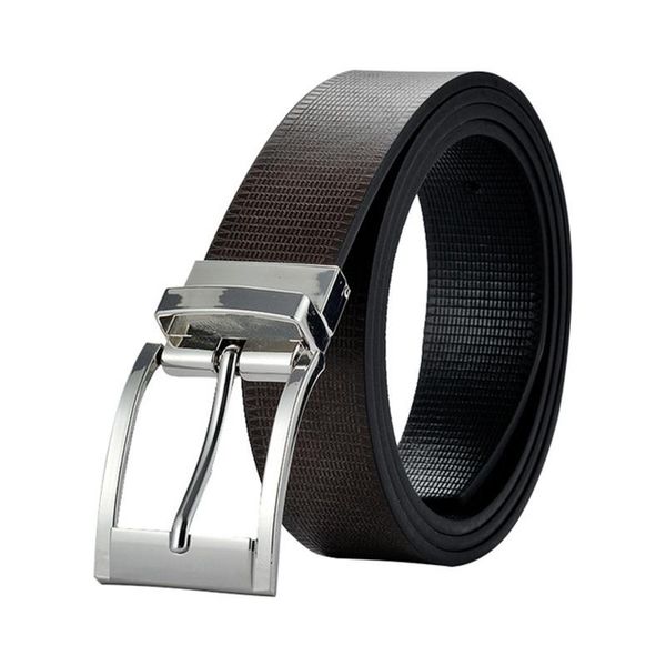 

belts men's belt 2021 double-sided male striped rotating buckle casual pin decorative, Black;brown