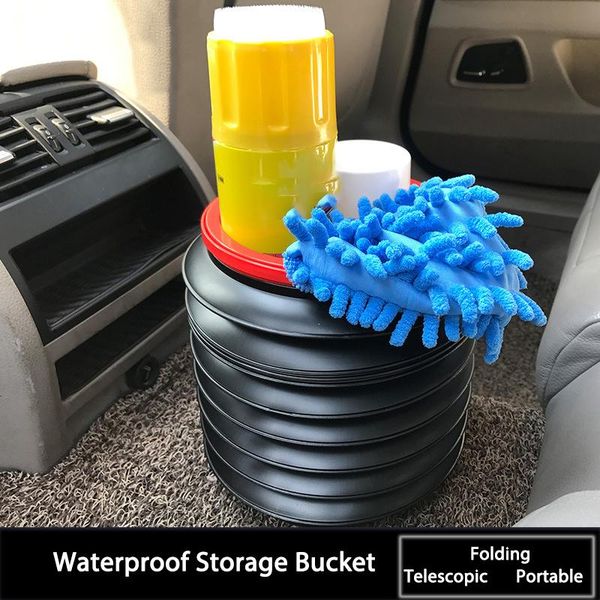 

other interior accessories multifunction folding trash can rubbish container portable waterproof storage bucket for umbrella car