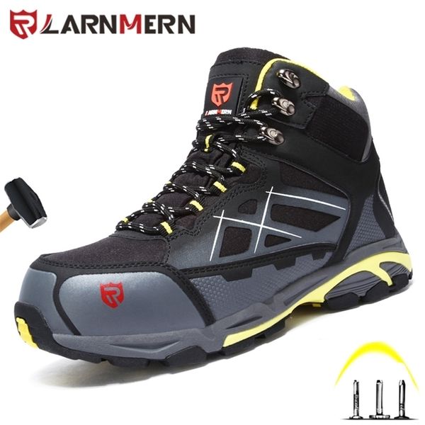 

outdoor safety shoes men hiking work military tactical combat army steel toe boots sneakers anti-slip king boot 210923, Black