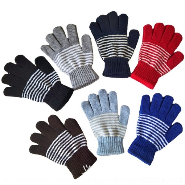 

mrh winter comfortable warm cashmere like knitted striped for men warm mittens glovesgloves and glovesand women, Blue;gray
