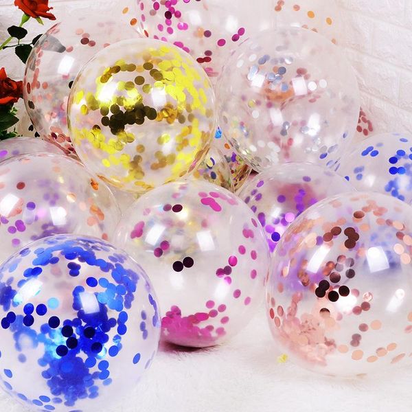

party decoration 10pcs 12inch birthday sequin balloon silver gold confetti latex wedding kids