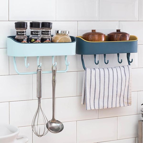 

wall mounted bathroom shelf shampoo brushteeth cup towel storage rack organizer strong bearing easy installation shelves