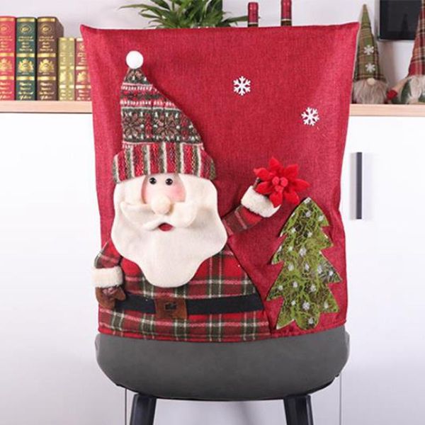 

christmas chair cover santa claus snowman reindeer slipcovers for home party dÃ©cor 56*45 cm covers