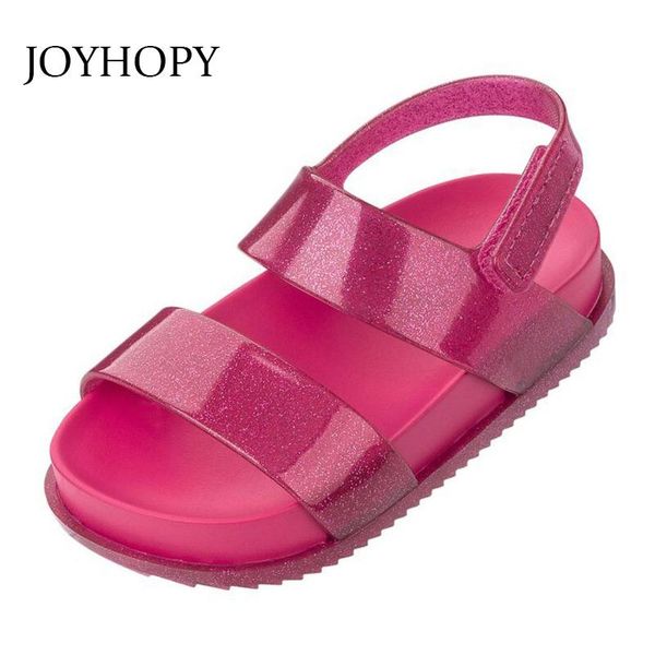 

sandals boys girls shoes for children pu leather anti-slippery beach school 2021 summer hook&loop girl, Black;red