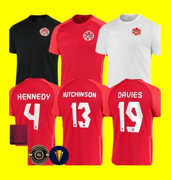 

21 22 canada soccer jerseys national team home away white third black 2021 davies david larin cavallini laryea millar hoilett 2022 the lates, Black;yellow
