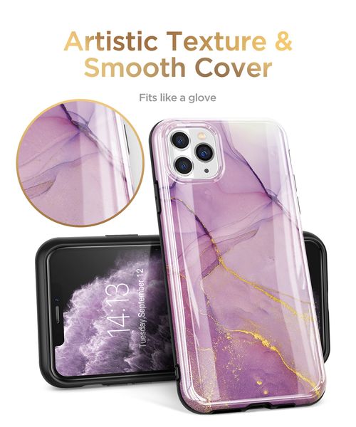 Чехлы сотового телефона для iPhone 11 Pro Max 6,5 дюйма мраморный дизайн тонкий тонкий глянцевый мягкий тел для резинового геля TPU
