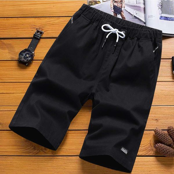 

men's shorts capris summer casual large multi color sports shorts men's beach pants, White;black