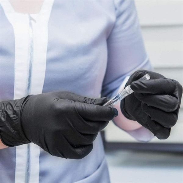 

disposable gloves 100pcs black latex dishwashing/kitchen/ /work/rubber/garden universal for left and right hand