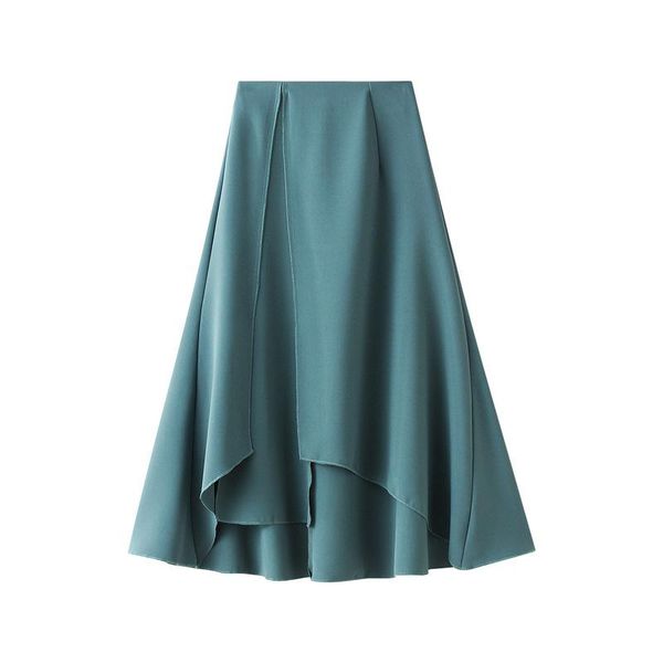 

skirts 2021 ins fashion women cotton long summer basic skirt 8602, Black