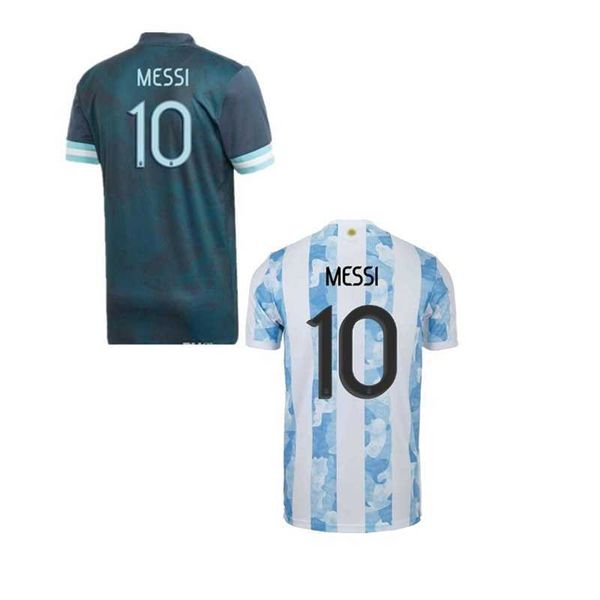 

2021 top European ArgentinaES football 20 21 Cup home and away MessiES Personalized jersey, Blue