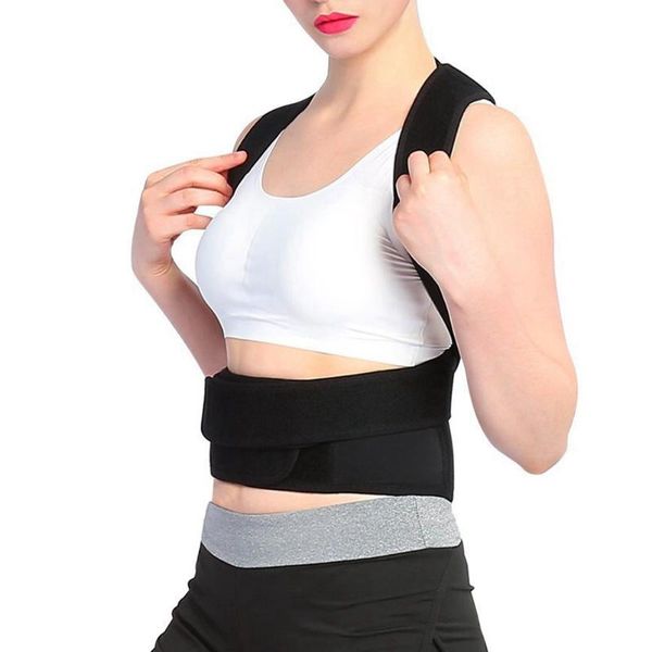 

men's body shapers adjustable posture corrector for women pain relief spine protector brace back straightener correction of shapewear, Black;brown