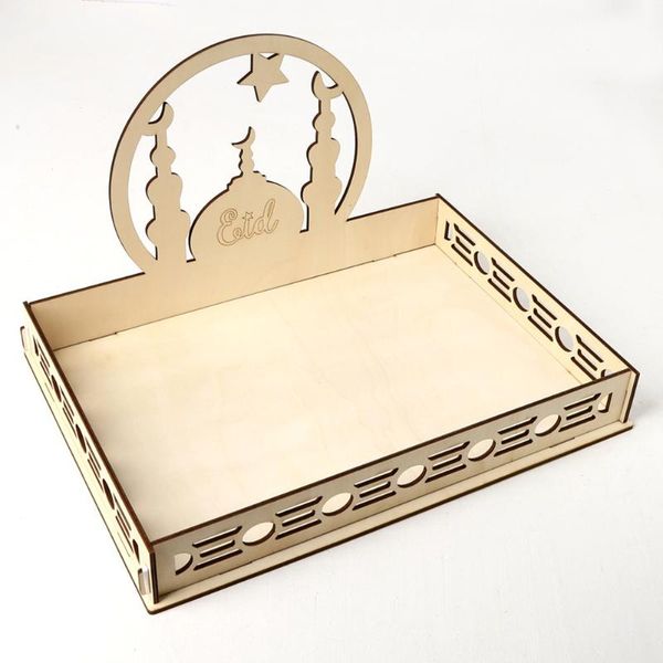 

dishes & plates eid wooden dessert tray mubarak decor for home ramadan pendants islamic muslim party m17