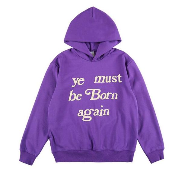 

letters printed purple hoodie men streetwear men's sweatshirts and hoodies, Black