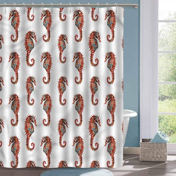 

cute shower curtain animal pattern in watercolors waterproof bathtub curtain w48 xl72