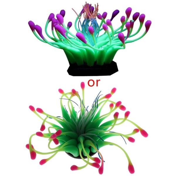 

aquarium glowing effect gooseneck coral artificial decoration ornament for fish d7yb decorations