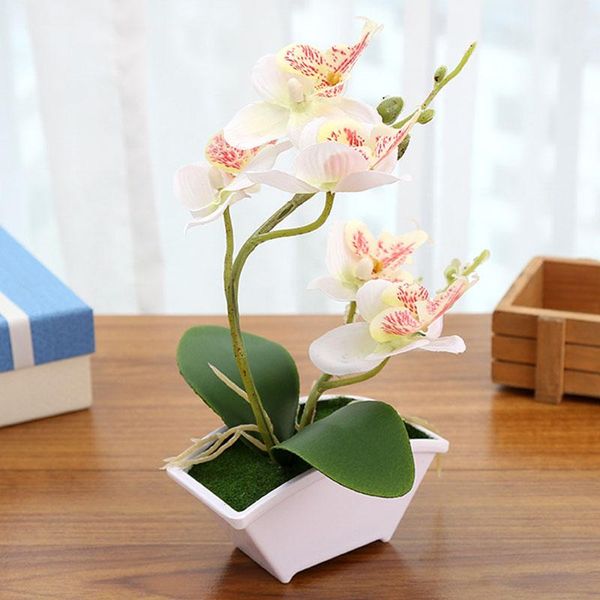 

decorative flowers & wreaths economical 1 pcs artificial phalaenopsis bonsai butterfly orchid plants overall floral for home wedding ds99
