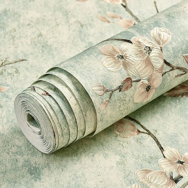 

wallpapers 3d embossed floral wallpaper for bedroom living room walls mural american rustic flower wall paper home decor