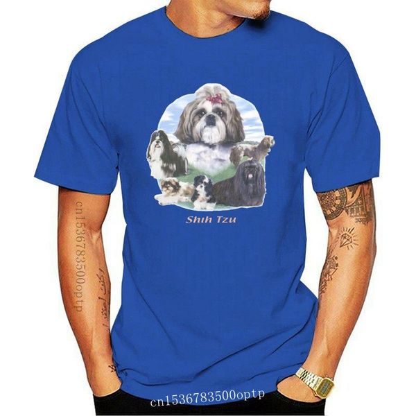 

men's t-shirts short-sleeve t-shirt mens shih tzu tee shirt 2021 fashion design, White;black