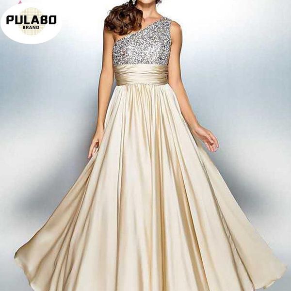 

one shoulder dress women 2021 elegant vintage long patchworklace a-line party ladies maxi dresses vestidos de festa casual, Black;gray