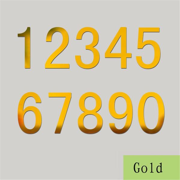 

wall stickers #64 numerals acrylic mirror surface sticker 3d silver alphabet poster bedroom festival party decoration diy art mural
