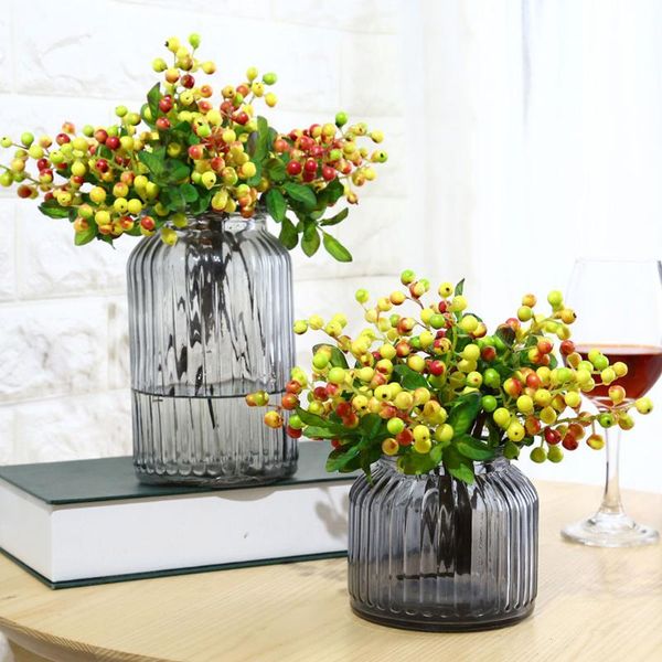 

artificial simulation berry flower plant bouquet home wedding party decoration md7 decorative flowers & wreaths