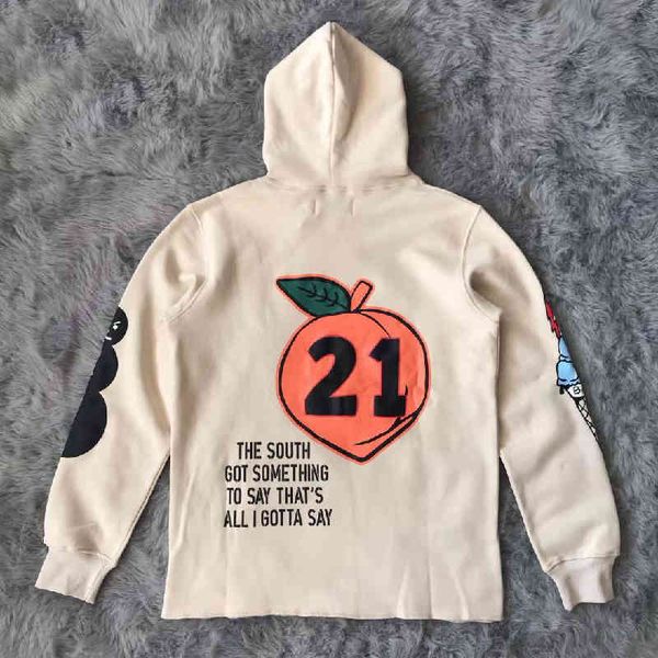 

factory outlet brand hoodie hoodie pullover men women 1 foaming printing 2021fw hoody sweatshirts, Black