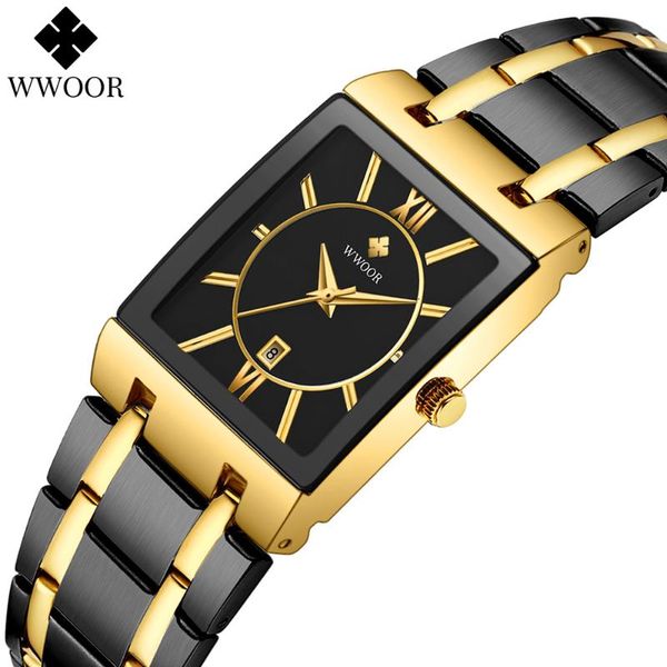 

wristwatches wwoor brand fashion men's watch 2021 quartz stainless steel wristwatch 3atm waterproof sports watches for men montre homme, Slivery;brown