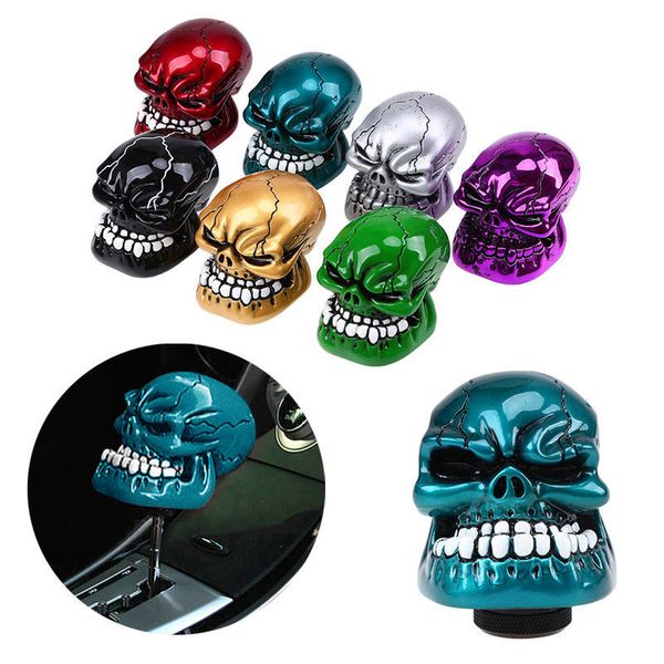 

universal manual shift shifter lever big mouth skull gear knob pomo marchas car accessories