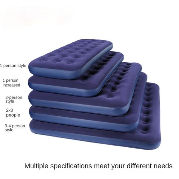 

outdoor pads dark blue flocking, comfortable, breathable, explosion-proof and moisture-proof double honeycomb inflatable mattress