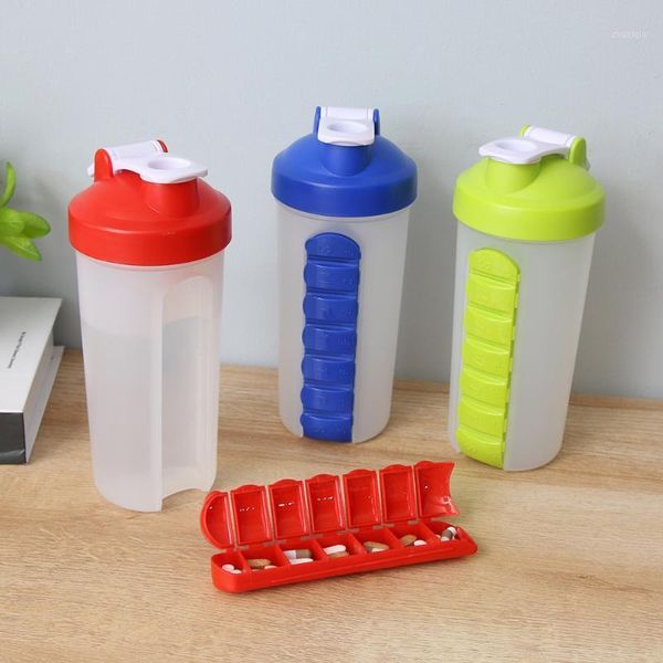 

storage bottles & jars water bottle with organizer portable weekly case marker reminder sport for travel and outdoor