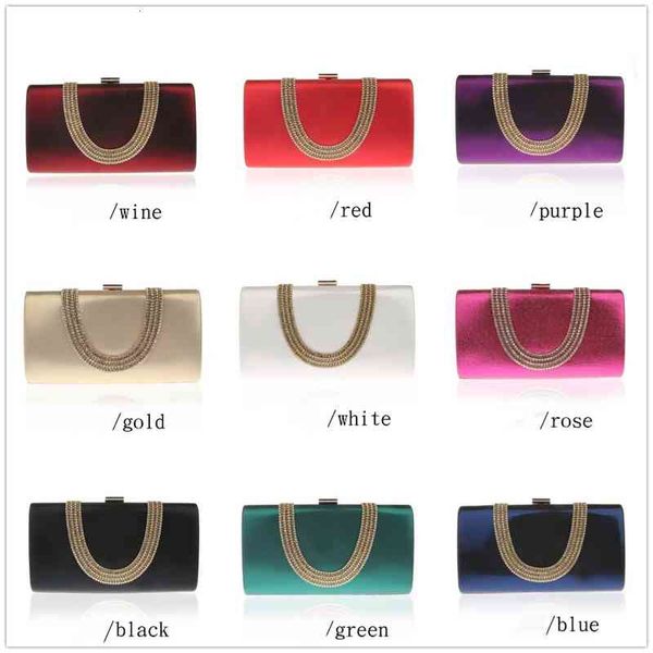 

evening bags european and american wind retro winds elegant long u-shaped rhinoid lady handbags simple dress evening bag versatile practical