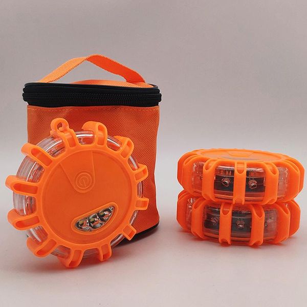 

emergency lights 3pcs/set in bag ip44 led road flare safety magnet flashing warning red car roadside flares