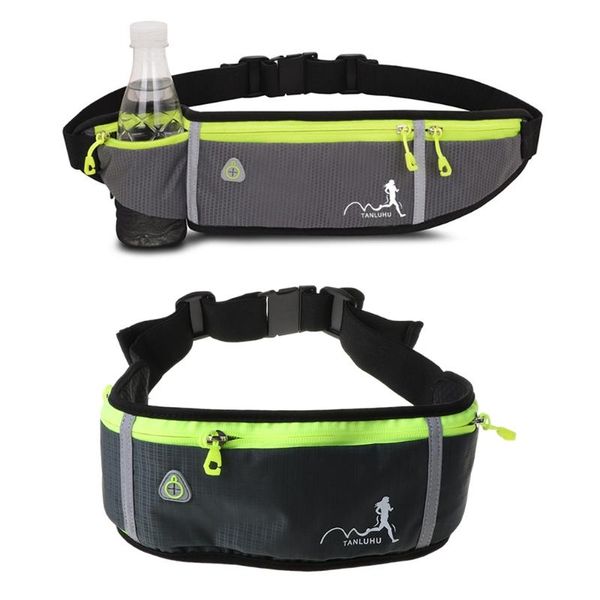 

waist bags sport belt pack pouch water bottle holder bag reflective cycling hiking outdoor 066f