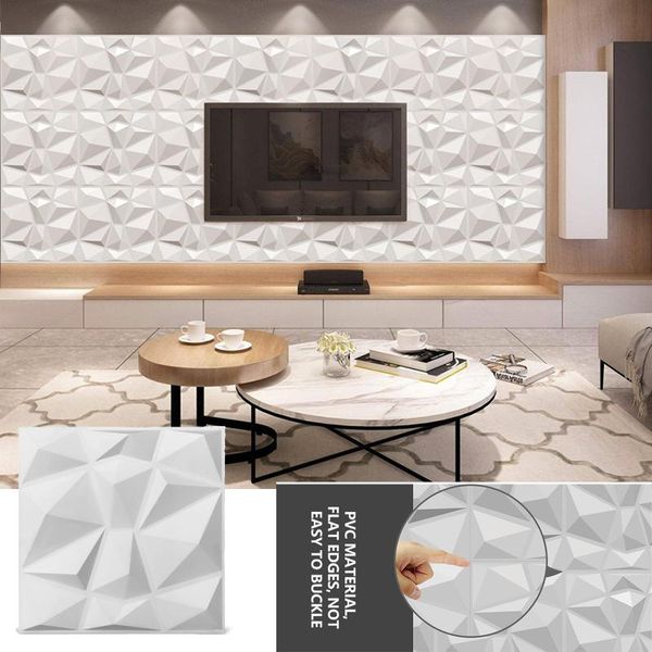 

wall stickers 3d stereo white gypsum texture geometric pattern murals wallpaper modern simple living room home decor pvc art door
