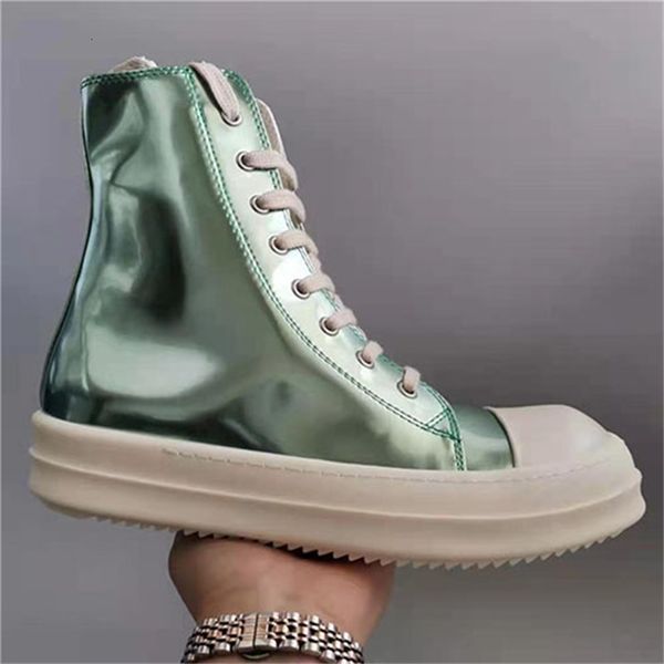 

boots genuine pink women's leather green women spring super quality shoes gmm7, Black