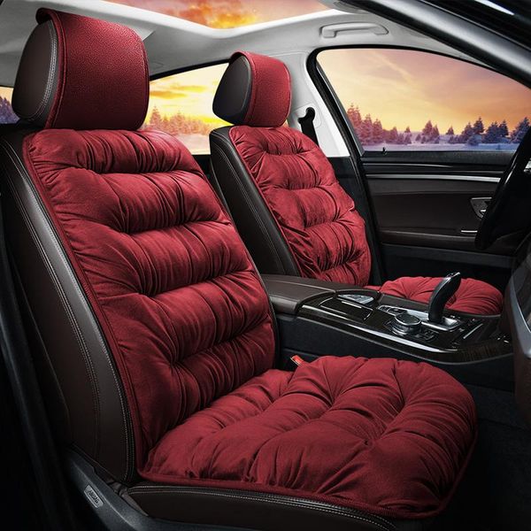 

car seat covers cover front rear flocking cloth cushion non slide auto accessories universal protector mat pad keep warm in winter
