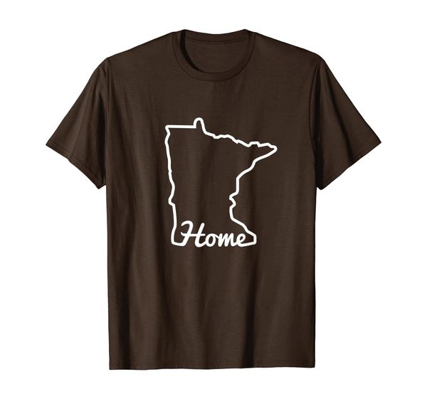 

minnesota home mn state map native minnesotan t-shirt, White;black