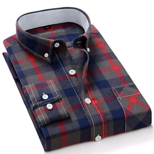 

men's middle-aged and elderly plaid long sleeve shirt leisure slim cotton frosted oem wholesale casual shirts, White;black
