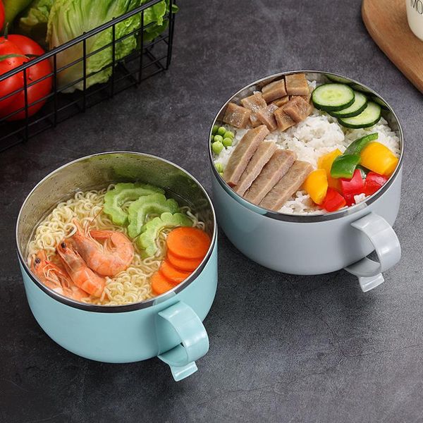

bowls colorful 304stainless steel salad noodle bowl with lid non-slip bottom kitchen egg mixing set for cooking baking lunch box