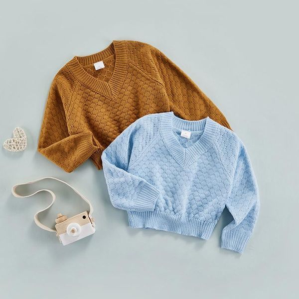 

pullover infant toddler knit sweater sweatshirt warm long sleeve shirt knitted fall winter clothes, Blue
