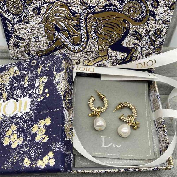 

special offer 75% off outlet online family classic earrings pearl style clover korean net red earrings, Golden