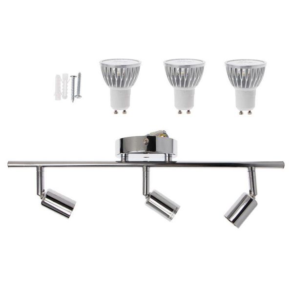

spotlights 3 heads gu10 home led ceiling lamp spot surface mounted adjustable bathroom mirror light wall fixture