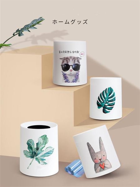 

Nordic Plastic Matte Waste Bin Kitchen Garbage Dust Storage Bucket Paper Basket Home Office Trash Can Without Lid 8L/12L Bins