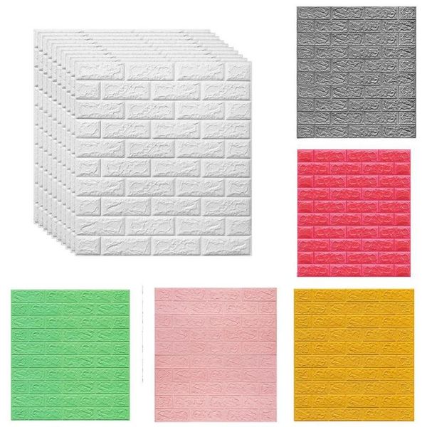 

wall stickers 3d 70*77cm diy self adhesive bedroom waterproof foam brick room wallpaper decor living sticker for kids