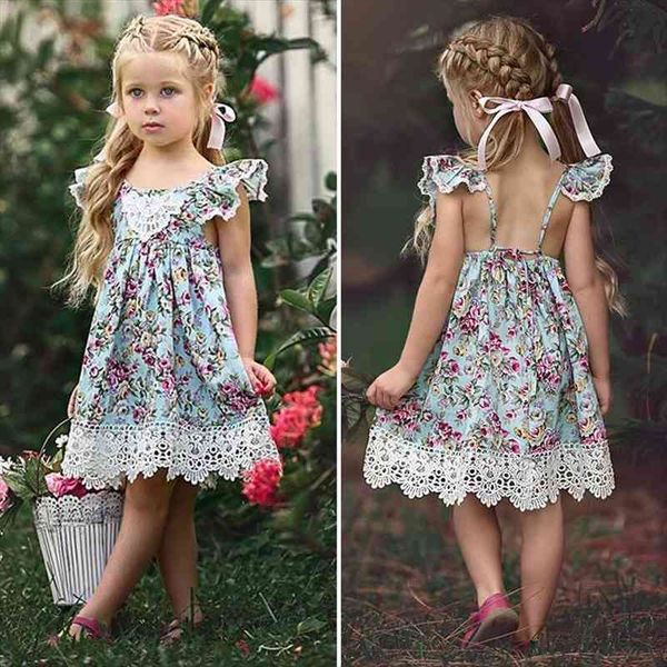 

flower lace princess kids baby girl dresses girls sleeveless floral tulle party wedding children summer sundress, Red;yellow