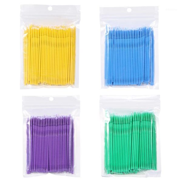 

100pcs/pack disposable eyelash brush mascara wands micro applicator false extension glue cleaner stick makeup tool1
