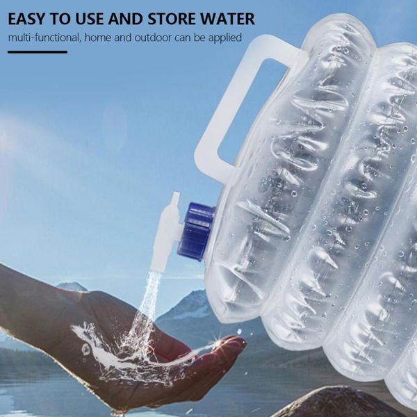 

8l 10l 15l outdoor collapsible foldable water bags container camping hiking portable survival storage carrier bag